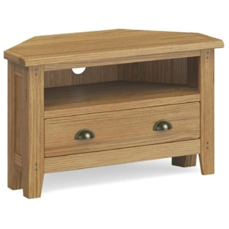 Oak Beldon Belden Oak Corner TV Unit with Drawer by Choice Furniture Superstore ...