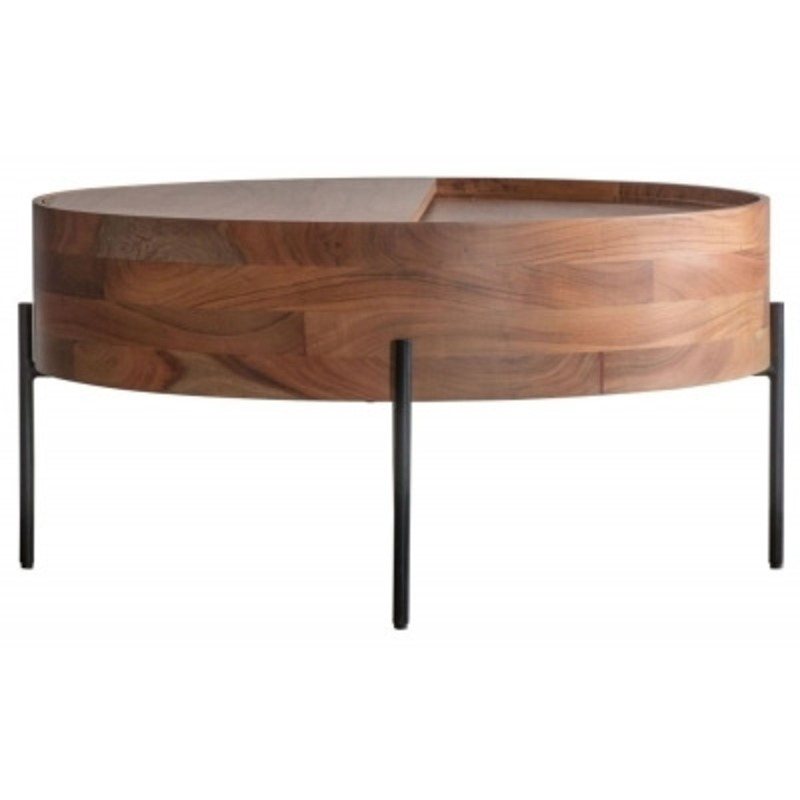 Zendaya Natural 1 Door Round Coffee Table by Choice Furniture ...