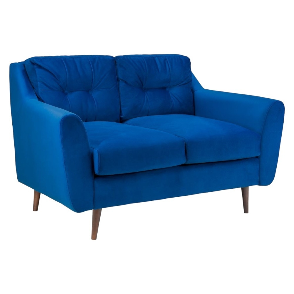 Halston Plush Blue 2 Seater Sofa by Choice Furniture Superstore
