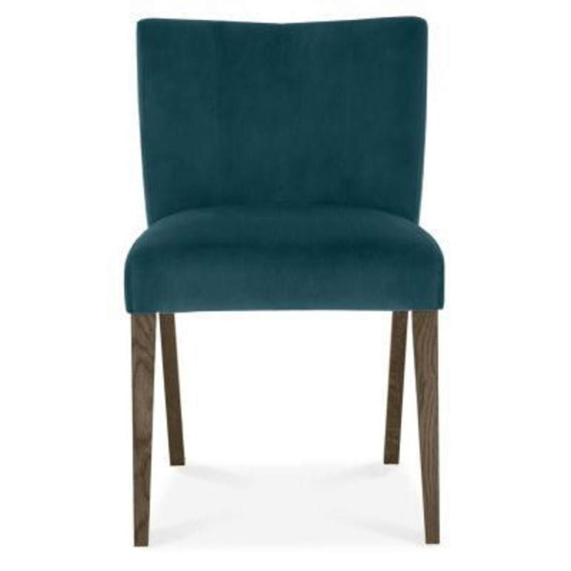 Bentley Designs Turin Sea Green Velvet Fabric Low Back Dining Chair