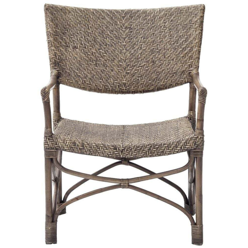 Nova Solo Wickerworks Natural Black Squire Wash Rattan Chair (Sold in