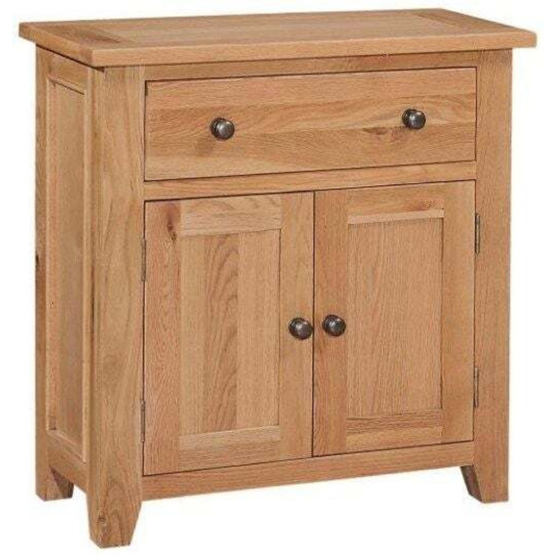 Appleby Oak Compact Sideboard, 80cm with 2 Doors and 1 Drawer by Choice