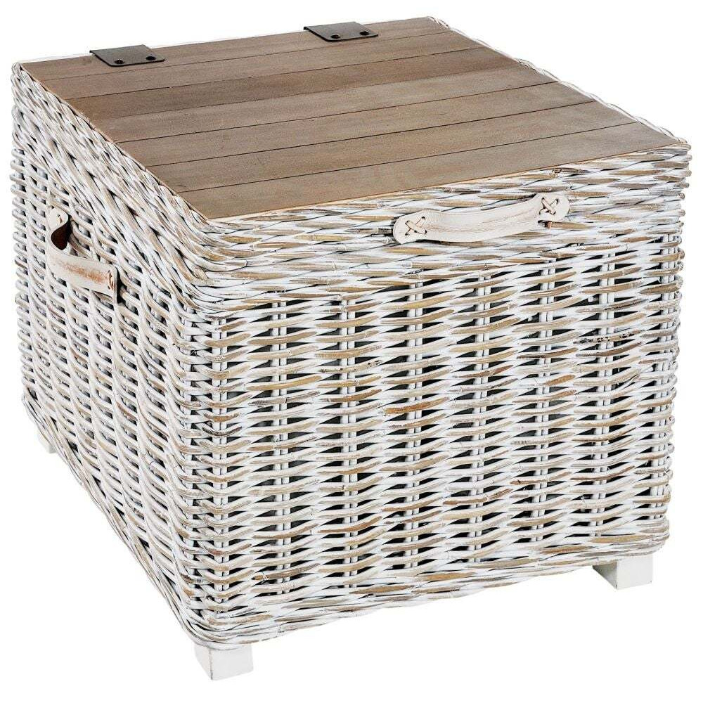 Rowico Maya Rattan White Wash Storage Side Table by Choice Furniture ...