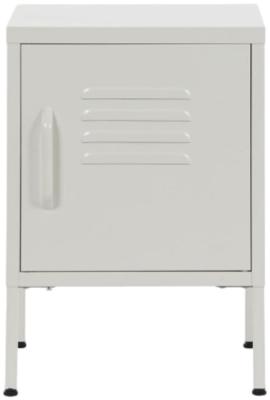 Sirsa Industrial Style White Metal 1 Door Bedside Table by Choice ...