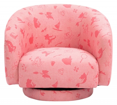 Disney Princess Pink Fabric Accent Swivel Chair by Choice Furniture ...