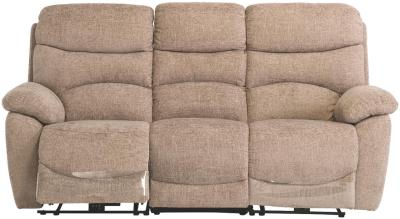 Layla Sand Fabric 3 Seater Electric Recliner Sofa by Choice Furniture ...