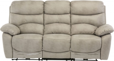Layla Natural Fabric 3 Seater Electric Recliner Sofa by Choice ...