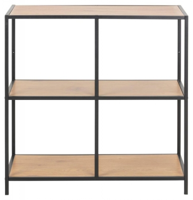Seaford Oak And Black Open Shelving Unit By Choice Furniture Superstore seaford-oak-and-black-open-shelving-unit-by-choice-furniture-superstore