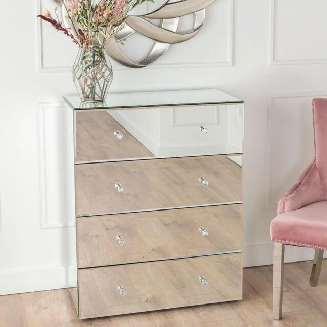 Chelsea Mirrored 4 Drawer Chest by Choice Furniture Superstore ...
