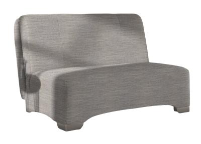 Orla Grey Dalton Steel 2 Seater Fabric Pull Out Sofa Bed by Choice ...
