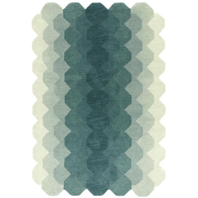 Teal Insect Rug Contemporary Design Hive Rug - Teal - Sizes Available by Choice ...