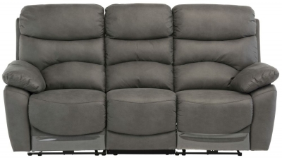 Layla Grey Fabric 3 Seater Electric Recliner Sofa by Choice Furniture ...