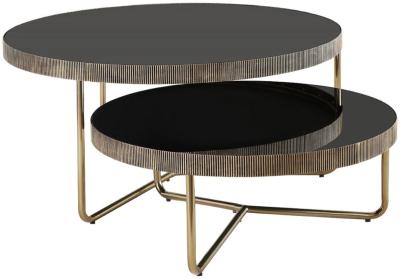 Mindy Brownes Franklin Black and Gold Coffee Table (Set of 2) by Choice ...