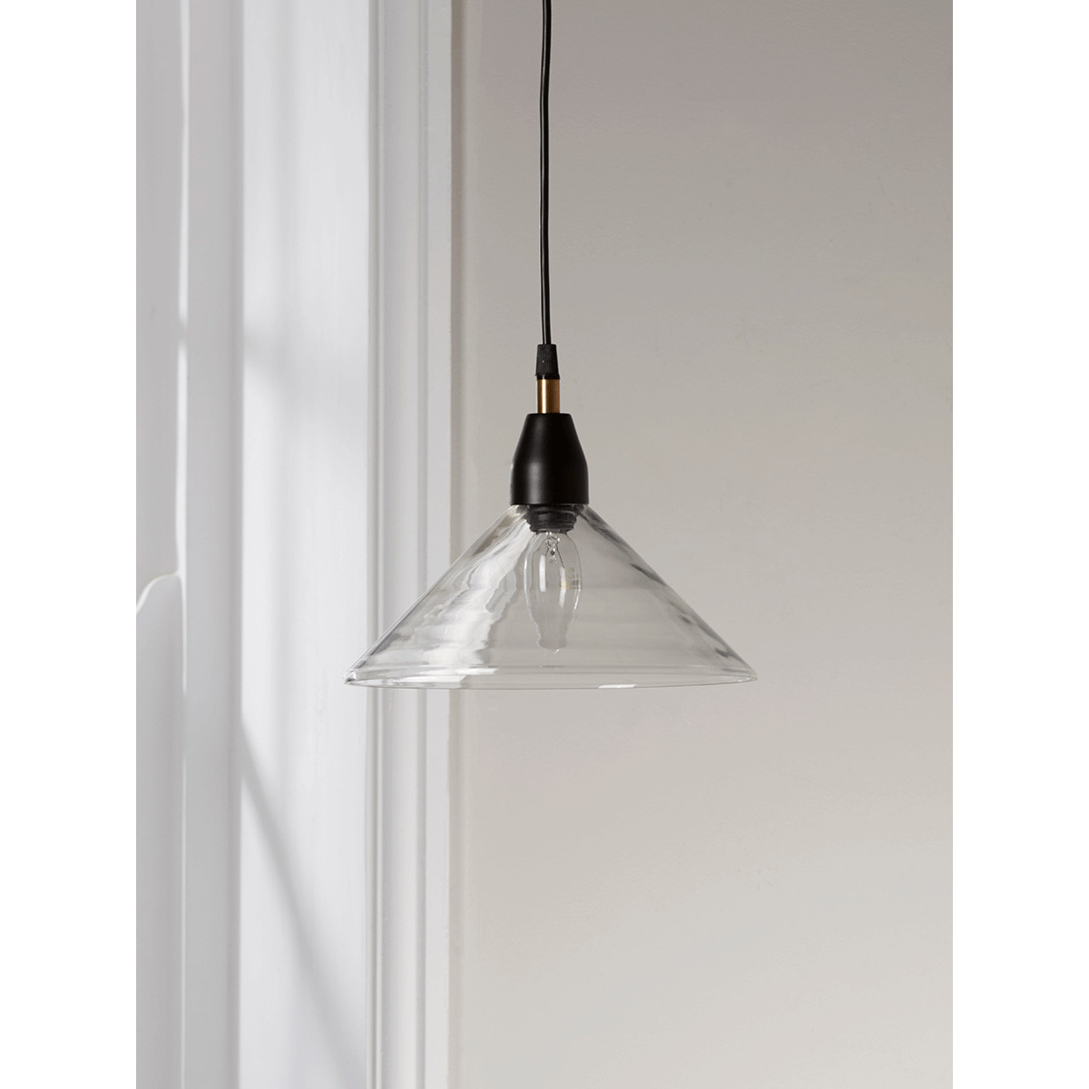 Ribbed Glass Shade Pendant by Cox & Cox