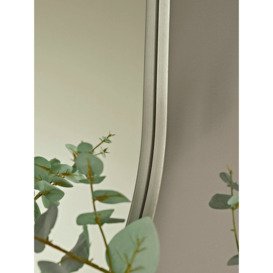 Slim Frame Oval Mirror - Burnished Silver - thumbnail 2