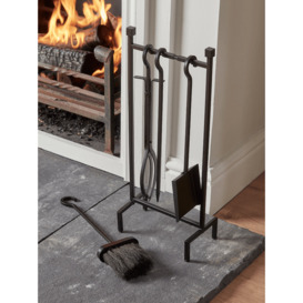 Iron Hanging Fireside Set - Black