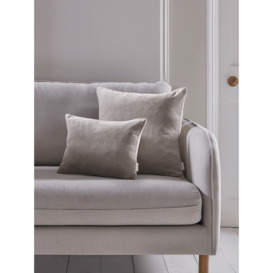 Velvet & Linen Rectangular Cushion Cover - Dove Grey