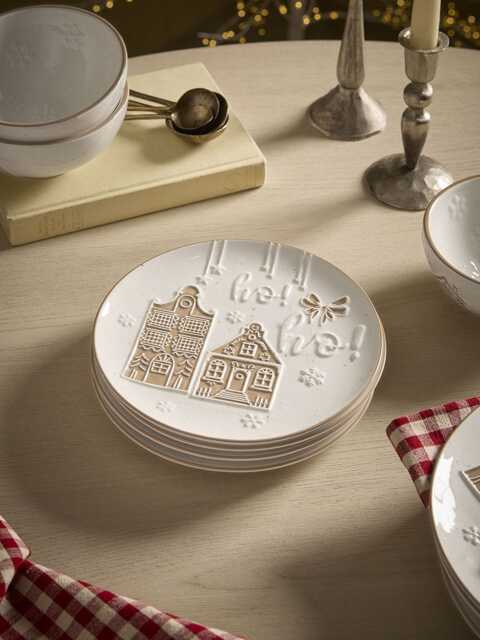Four Gingerbread House Side Plates by Cox & Cox | uFurnish.com