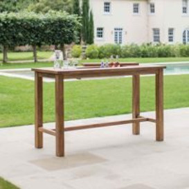 St Mawes Bar Table in Reclaimed Teak with Drinks Cooler - 120cm