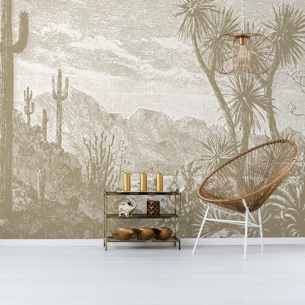 The Oasis Wall Mural (colour: Tan, size: Large (450w x 300h))