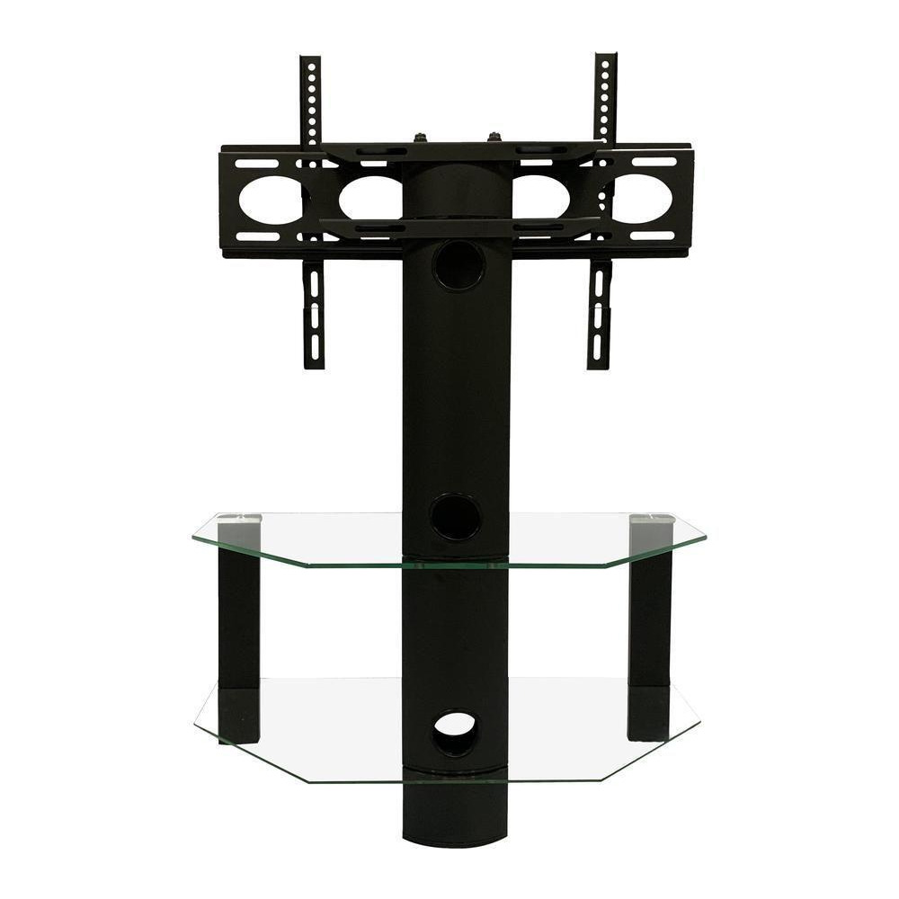 ALPHASON Century 800 mm TV Stand with Bracket Black, Clear,Black by