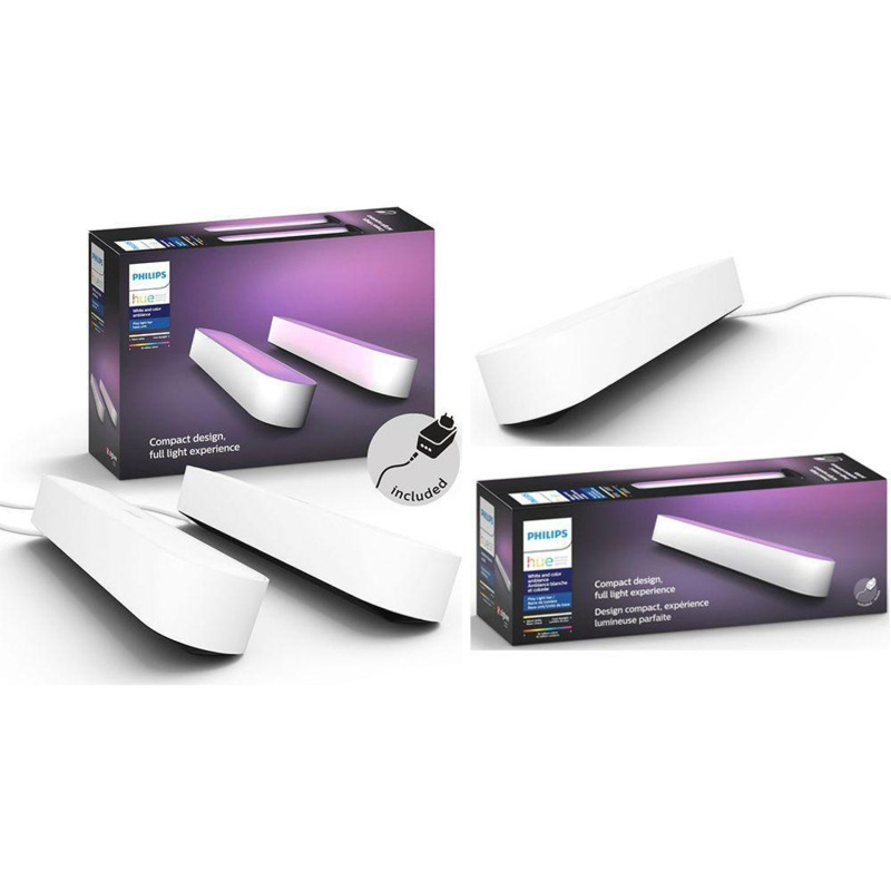 Philips Hue Play Light Bar Twin Pack & Extension Kit Smart LED Bundle