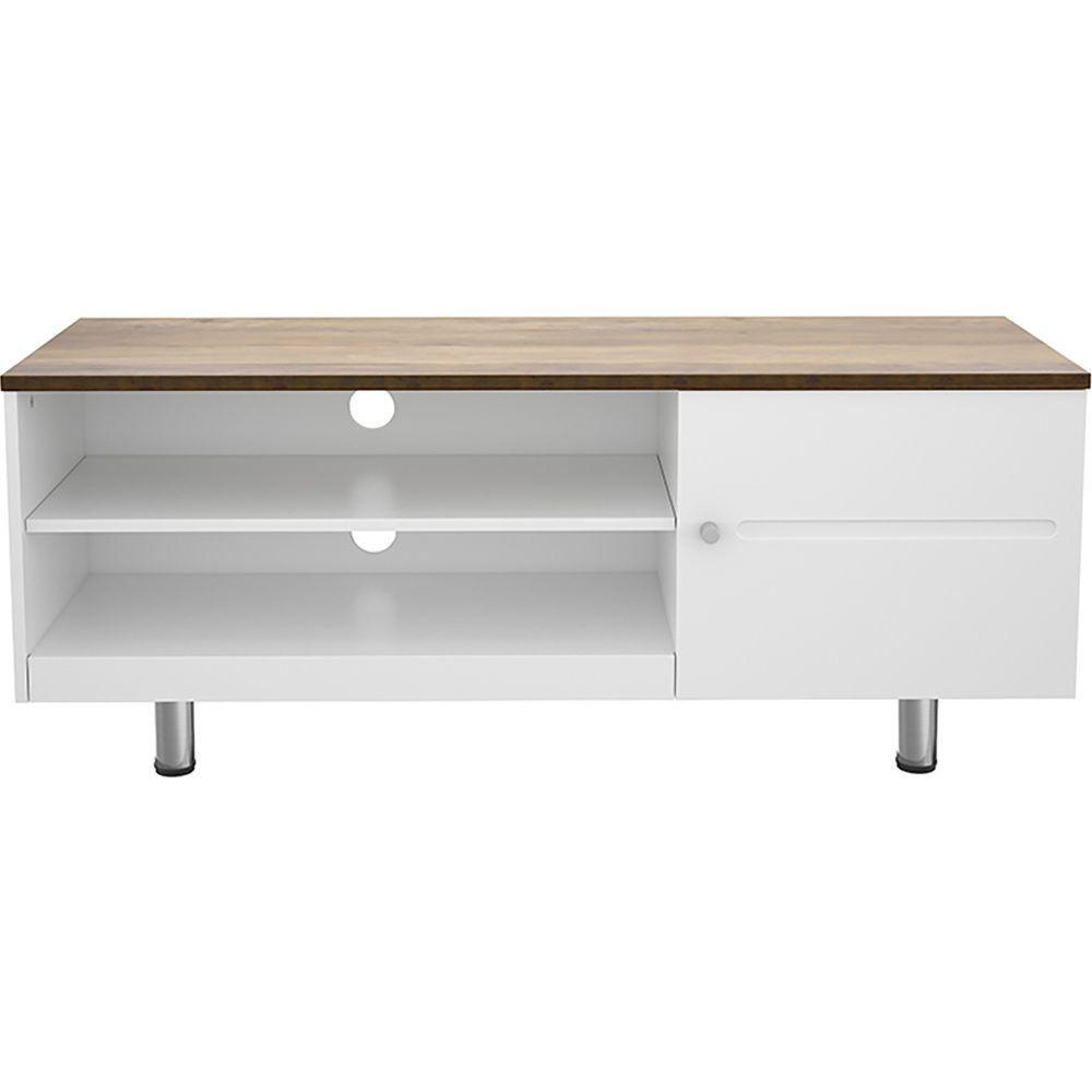 AVF Whitesands FS1200WSSW 1200 mm TV Stand White & Rustic Wood, White