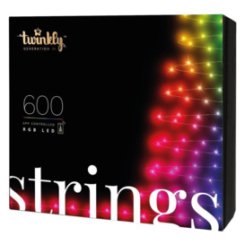 TWINKLY Strings Generation II Smart LED Light String - 600 LEDs, Black