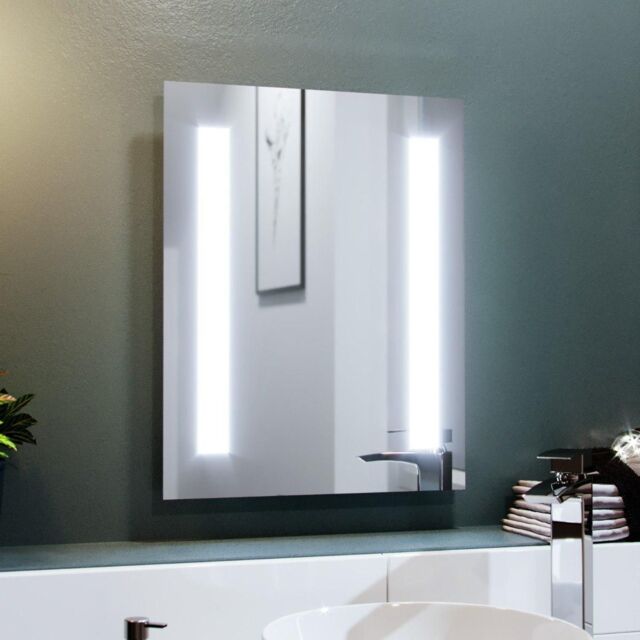 Nes Home Dual Bar LED 390 x 500mm Battery powered Bathroom Mirror in ...