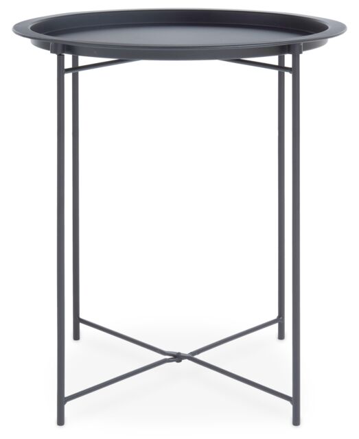 Modern Design White Metal Round Side Table, Sleek Bedside Table For ...