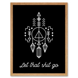 Artery8 Funny Bathroom Wall Art Let That S**t Go Toilet Sign Bathroom ...