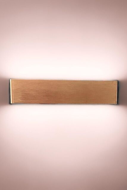 LED Up and Down Wall Light Brushed Bronze Finish Warm White 12W Non ...