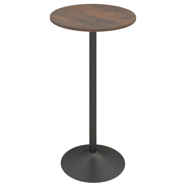 Round Top Pub and Bar Table Standing Bistro Table with MDF Top & Black Leg by Debenhams ...