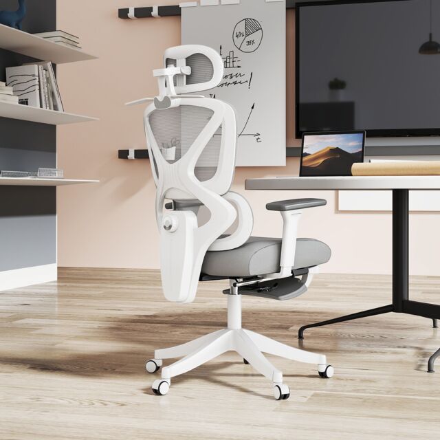 HOMCOM Executive Office Chair, Recliner Computer Chair with Footrest ...