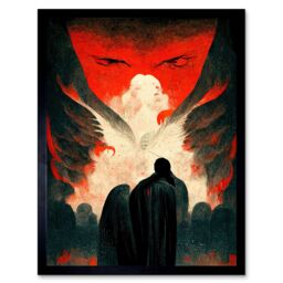 Artery8 Gates Of Hell Devil Satan Lucifer Evil Artwork Framed Wall Art ...