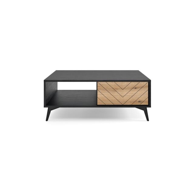 Diamond Collection Coffee Table Black and Oak by Debenhams