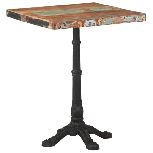 Bistro Table 60x60x76 cm Solid Reclaimed Wood by Debenhams | ufurnish.com