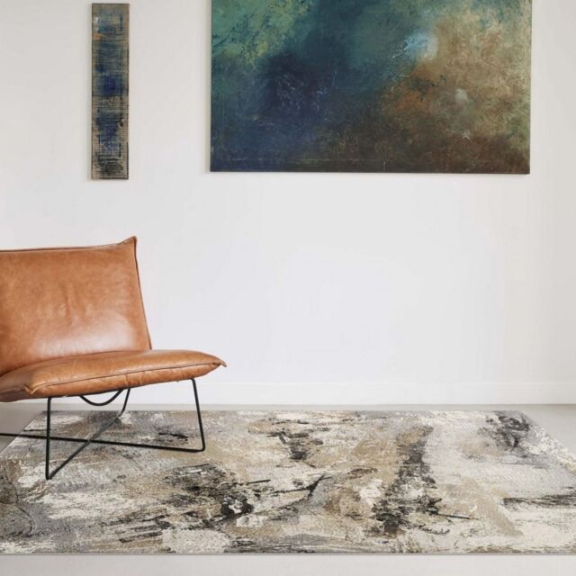 The Rug Shop UK Modern Abstract Grey Luxurious Easy To Clean Area Rug ...