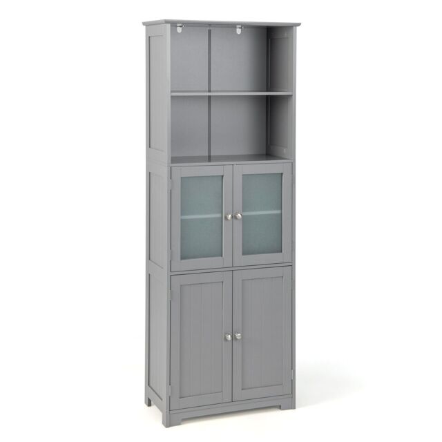 163cm Tall Bathroom Cabinet Kitchen Cupboard With Adjustable Shelves by ...
