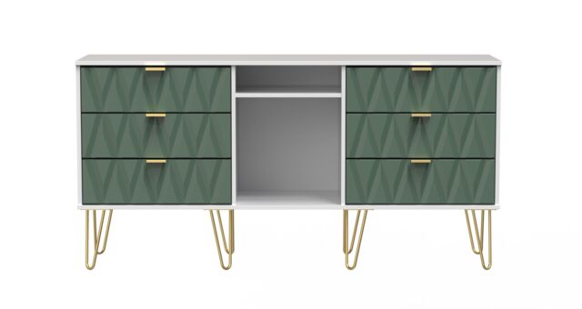 Ready Assembled 2 U Dallas 6 Drawer Sideboard (Ready Assembled) in ...