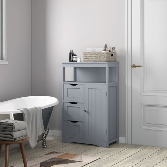MCC Direct Bathroom Storage Cabinet with 3 Drawers D Grey by Debenhams ...