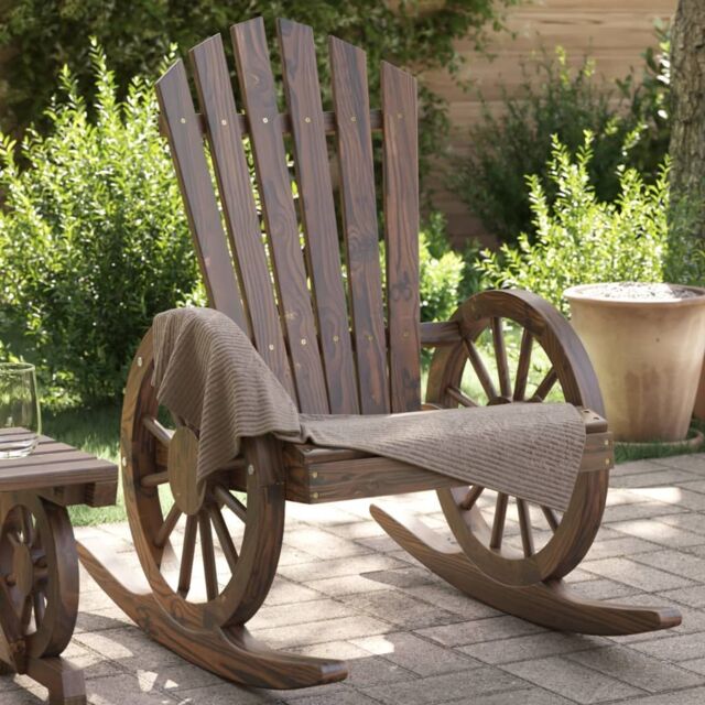 Rocking Adirondack Chair Solid Wood Fir by Debenhams | ufurnish.com