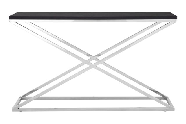 Criss Cross Console Table, Stainless Steel Console Table, Contemporary ...