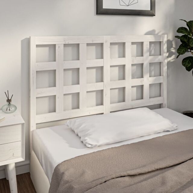 Berkfield Home Bed Headboard White 125.5x4x100 cm Solid Wood Pine by ...