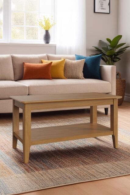 2 Tier Solid Oak Coffee Table by Debenhams | ufurnish.com
