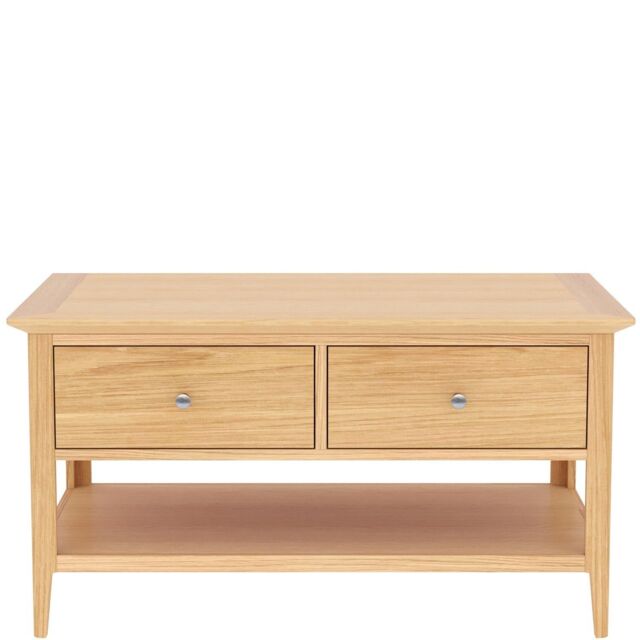 Keswick Oak 2 Drawer Coffee Table by Debenhams | ufurnish.com