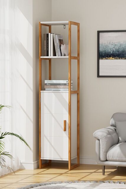 4-Tier Single-door Tall Bathroom Storage Cabinet by Debenhams ...