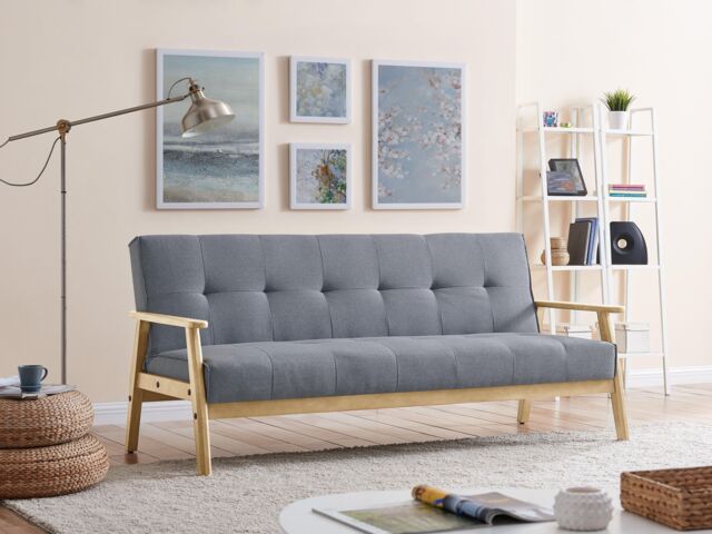 Curated visual reference: Picture Idea: Discontinued Langford Fabric Sofa Bed Scandinavian Style With Wooden