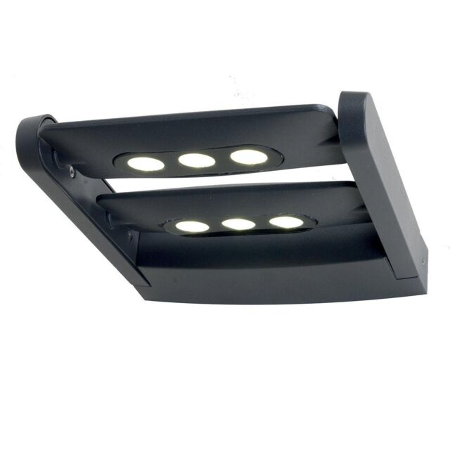 Netlighting Sigmund LED 6 Light Wall Light Graphite Finish in Grey by ...