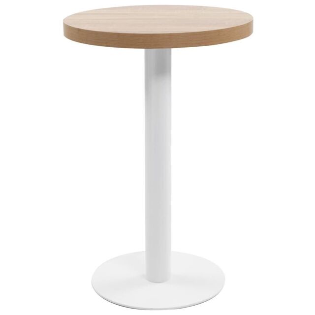 Bistro Table Light Brown 50 cm MDF by Debenhams | ufurnish.com